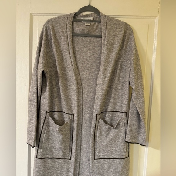 Vintage Ces Femme Large Patch Pocket Long Cardigan Duster•Large - Picture 3 of 7